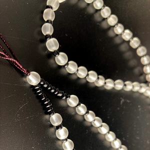 白系翡翠やや透明ネックレス紐