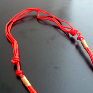 赤の5mm丸紐伸縮ネックレス紐