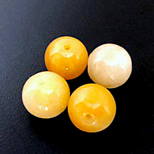 黄色系翡翠ミックス12ミリ珠